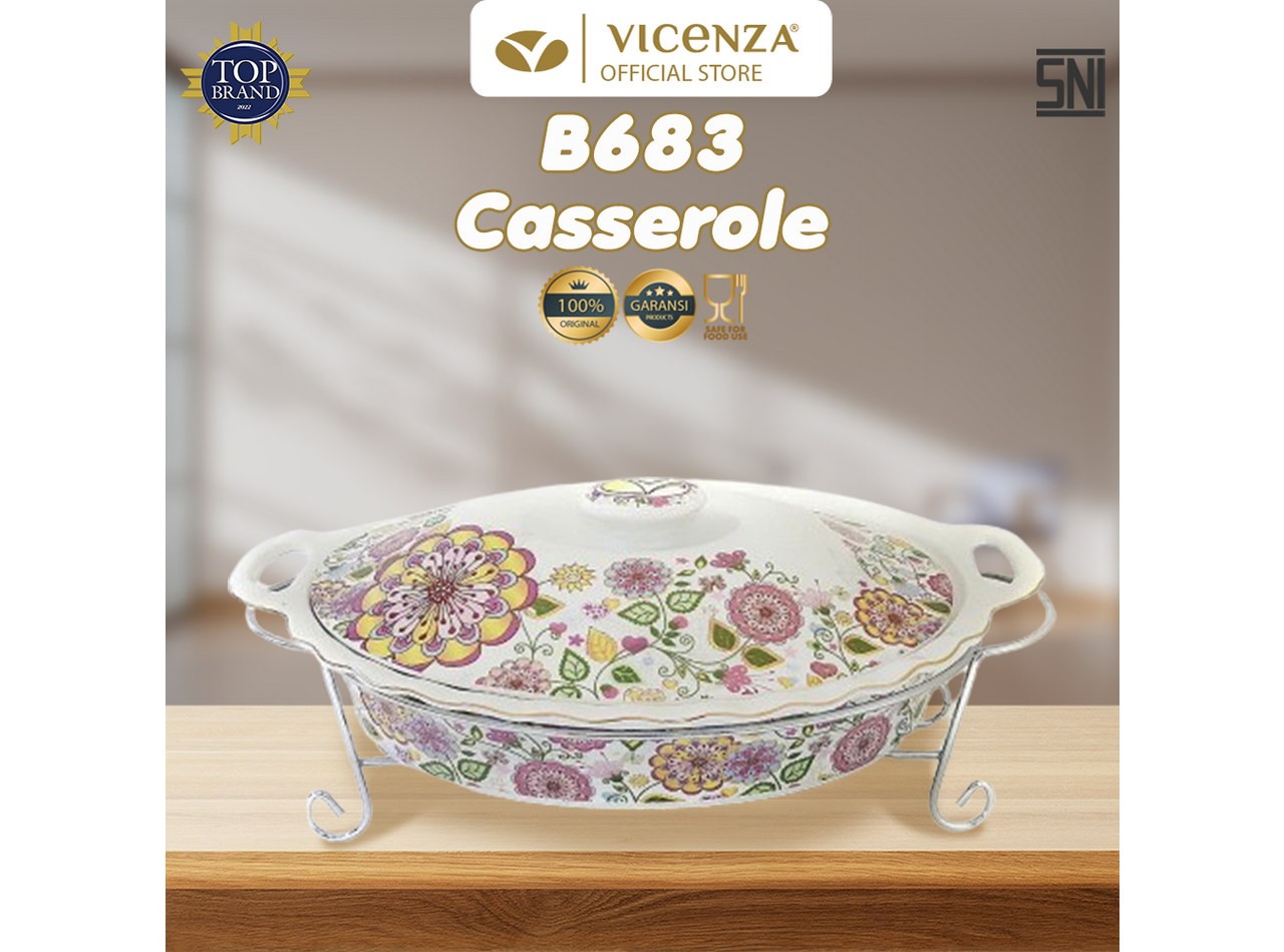 Penghangat Makanan Oval B683 Motif Gardenia